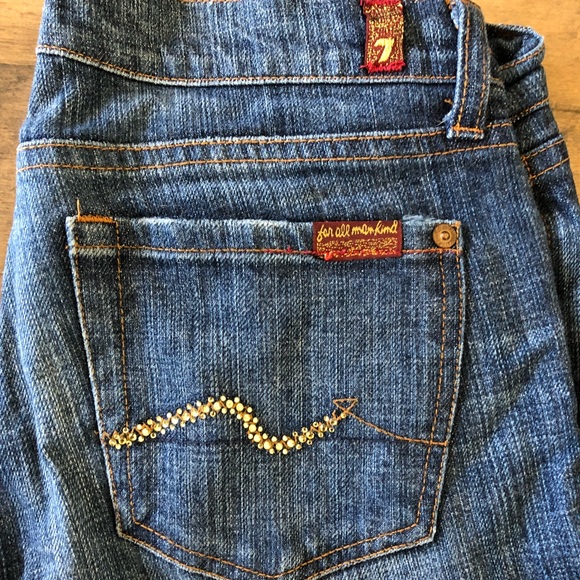 7 for all mankind jeans with sparkle detail - Picture 1 of 4